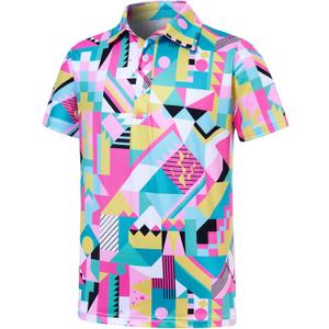 uideazone Boys Polo Shirts Dry Fit Performance Golf Short Sleeve Casual School Uniform Size 5-14