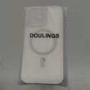 Doulings Magnetic Glitter Diamond for iPhone 13 Pro Max Case[Compatible with MagSafe]Sparkle Rhinestone Camera Lens Protector Plated,Crtstal Clear Slim Military Drop Shockproof Cover for Women,Silver