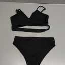 Girls Swimsuits Bikini Set,Two Piece Swimsuit Criss Cross Bathing Suit Girls' Swimwear (13-14 Years, Black 2)