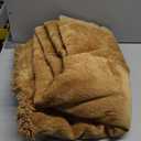 hyha Couch Cover for Dogs, Boho Sofa Covers for 3 Cushion Couch Washable, Chenille Sofa Slipcover for Pets, Soft Loveseat Sectional Couch Throw Blankets with Tassels (Yellow, 88.5x150 Inch)