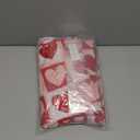 Valentine's Day Rectangle Tablecloth Red Pink Heart Fabric Table Cloth Washable Table Cover for Wedding Anniversary Holiday Picnic, 60 x 104 Inch