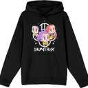 Kpop Demon Hunters Huntrx Excited Kawaii Men's Black Long Sleeve Hoodie (XXL)