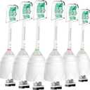 Jiuzhoudeal Replacement Toothbrush Heads for Philips Sonicare E-Series, Compatible with Sonicare Essence, Elite, Advance, CleanCare Screw-on Electric Toothbrush HX7022/66, 6 Pack