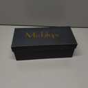 Modatope Kitten Heels for Women Open Square Toe Ankle Strap Sandals Low Heels Dress Shoes for Party (White)