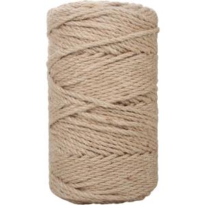 Jute Twine 3 mmx109 Yard 3 Strand, Munzong Natural Handmade 3 Twisted Burlap Twine String for Crafts, Garden Hemp Rope for DIY Knitting Plant Hanger Gift Wrapping Bundling Packing Gardening Decor 100m