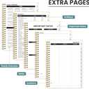 2026 Planner, Weekly and Monthly Calendar Planner for Women, Jan 2026 - Dec 2026, Hardcover Planning Agenda book with Tabs, Spiral Bound, Inner Pocket, Perfect for School Office Supplies, 8.5" x 11" - Mushrooms Grove