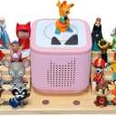 Tonie Shelf for toniebox1 and toniebox2, 4 Tiered Magnetic Display Shelf,Tonie Figure Holder Tonies Stand for Kids Room (4-Tiered)
