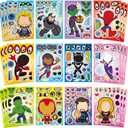 3 x 36 Pieces Make-a-face Stickers Pack, Mixed & Matched with 12 Designed Characters(3 of Each) Make Your Own Stickers for Kids Teens Party Decoration, Reward, Decor, Gift Idea
