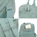 Tanweibago Mini Nylon Women Backpacks,11L Small Ladies backpacks Casual Lightweight Women Shopping Travel Daypack (Light Green)