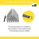 Eurmax USA 20-Pack Trampoline Springs, Premium Galvanized Stainless Steel Replacement Springs with T-Hook, Rust-Resistant & High-Tension for Maximum Safety and Bounce, Superior Strength and Durability