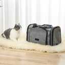 Pet Carrier Bag for Small Medium Cats Dogs Puppies up to 26 Lbs,Steel Frame Dog Carrier, privacy-Oriented cat Carrier, Collapsible pet Carrier for Easy Storage (Black, Large:20.9"X12.6"X12.6")