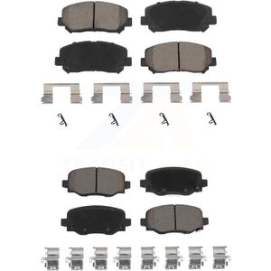CMX Front Rear Ceramic Brake Pads Kit Replacement For Jeep Cherokee Chrysler 200 KCX-100011
