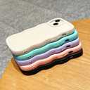 Slim Fit Case for iPhone 15 Plus and iPhone 14 Plus 6.7-Inch, Wave Frame, Cute Soft TPU Thin Protective Phone Cover for Women, Light Purple