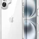 JETech Case for iPhone 16 6.1-Inch, Non-Yellowing Shockproof Phone Bumper Cover, Anti-Scratch Clear Back (Clear)