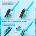 [Fits Switch 2/1] Sword Hand Grips for Nintendo Switch 2/1/OLED, Handheld Grip for Joycon 2/1 Controller, Handle Accessories kit for Switch Sports Game Chambara & Legend of Zelda: Tears of the Kingdom