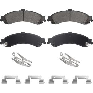 Rear Semi-Metallic Brake Pads Set for Chevy Silverado 1500 for GMC Sierra 1500 2001-2006, Suburban 1500 4WD, Tahoe 4WD, Yukon XL 1500 00-06, for Cadillac Escalade ESV EXT 4WD, (Not fit AWD)
