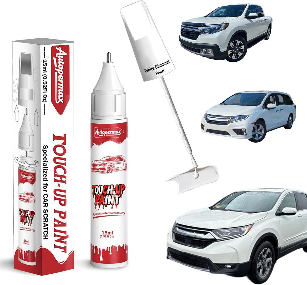 Car Touch Up Paint for Honda(NH-603P) White Diamond Pearl, Color Exact Car Scratch Repair Remover Pen,Auto Paint Quick and Easy to fix Chips and Nicks Scuff
