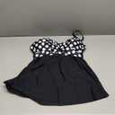 Aqua Eve Women's Underwire Tankini Swimsuit - Twist V Neck Flowy Bathing Suit Top Only, No Bottom (Medium, Polka Dot)