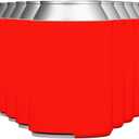 TahoeBay Blank Beer Can Cooler Sleeves Bulk Sublimation Blanks for Vinyl Plain Collapsible Foam Can Sleeves Coolers for Soda Cans and Bottles Custom Drink Holder Assorted Solid Color (Rose Red)