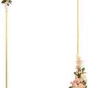 Metal Wedding Arch Backdrop Stand 6.6x3.3 FT Gold Square Balloon Arch Frame for Ceremony Party Birthday Bridal Baby Shower Anniversary Arbor Balloon Decoration