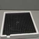 BESy 12 Inch Rain Shower Head, 12" Square Rainfall & High Pressure Stainless Steel Bath Showerhead, 1/16" Ultra Thin, Waterfall Full Body Coverage with Silicone Nozzle, Matte Black Finish