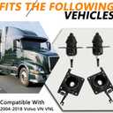 Hood Release Latch, Compatible with Volvo VN VNL 2004-2018 Upper & Lower Driver and Passenger Side Hood Latches Set Replaces# 20498998 20565619 8074938 4PCS
