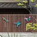 WAIU Metal Wall Art Decorative Hanging Ornaments Hummingbird Butterfly Dragonfly 3-Piece Set Suitable for Living Room Bedroom Garden Porch Patio Wall Decor Ornaments