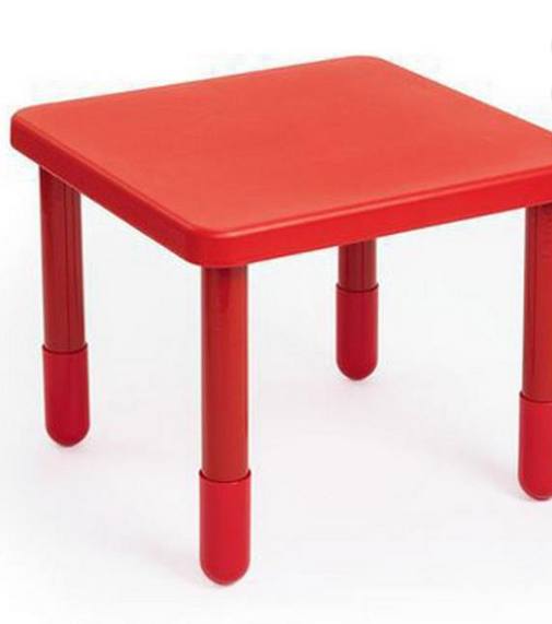 Angeles AB700PR22 28 x 28 in. Square Value Kids Table with 22 in. Legs, Candy Apple Red