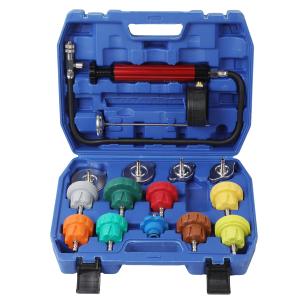 Radiator Pressure Tester Kit, Coolant Pressure Tester for Automotive Cooling System Water Tank Leakage Detection (Universal Fit 15PCS)