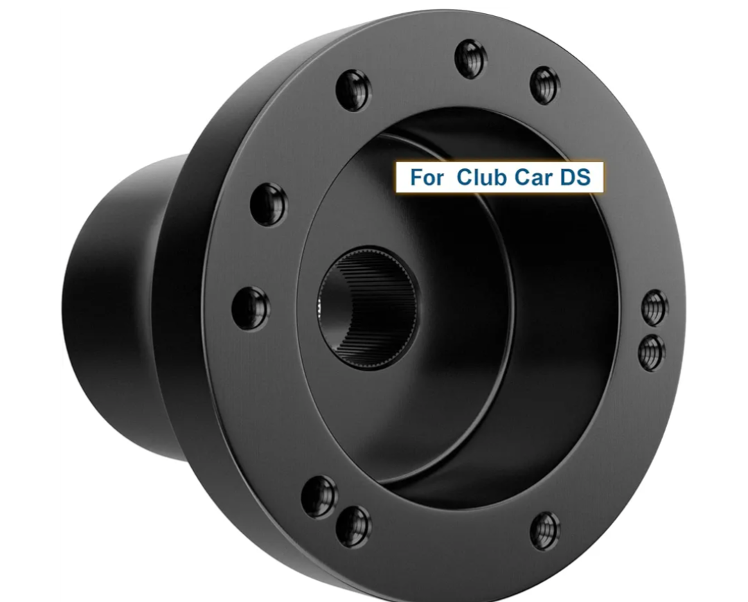 Golf Cart Steering Wheel Adapter for Club Car DS with 5-6 Holes Steering Wheel-Black