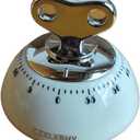 Kitchen Timers for Cooking,100% Mechanical Cooking Timer,Retro Cooking Timer,No Batteries Required,Magnetic Back. (Cream)