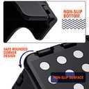 Korpai 9" Folding Step Stool for Adults,Kids,Non-Slip Folding Stools with Portable Handle,Plastic Foldable Step Stool for Kitchen ect,Black,1PC