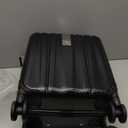 Hanke 14 Inch Underseat Carry On Luggage with Wheels Hard Shell Suitcases Carry On Bag Lightweight Small Mini Suitcase Tsa Luggage for Travel.（Jet Black