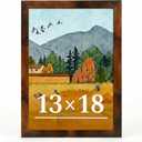 13x18 Picture Frame for Wall Display, 13x18 Brown Picture Frame with Shatter Resistant Plexiglass, Stable and Sturdy 13 x 18 Poster Frame for Wall Display, Handpicked Gift Collection, 1 Pack