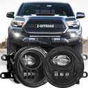 Z-OFFROAD New LED Fog Lights Driving Lamps Assembly Replacement for 2016-2022 Tacoma 2009-2013 Camry Corolla 2014-2022 4Runner 2014-2019 Tundra Truck, Driver and Passenger Side- Black