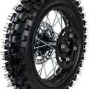 12" Rear Wheel 80/100-12 Tire Assembly For Dirt Pit Bike 125cc 140cc 150cc Apollo SSR XR CRF TaoTao Includes Brake Rotor and 428 Sprocket (12 with Components)