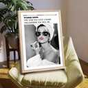 Vintage Black and White Trendy Newspaper Wall Art, Positive Headline Canvas Bedroom Wall Decor, Bathroom Poster Print Picture, Girly Apartment Dorm Room Decor Painting16x24 inch Light Wood Framed