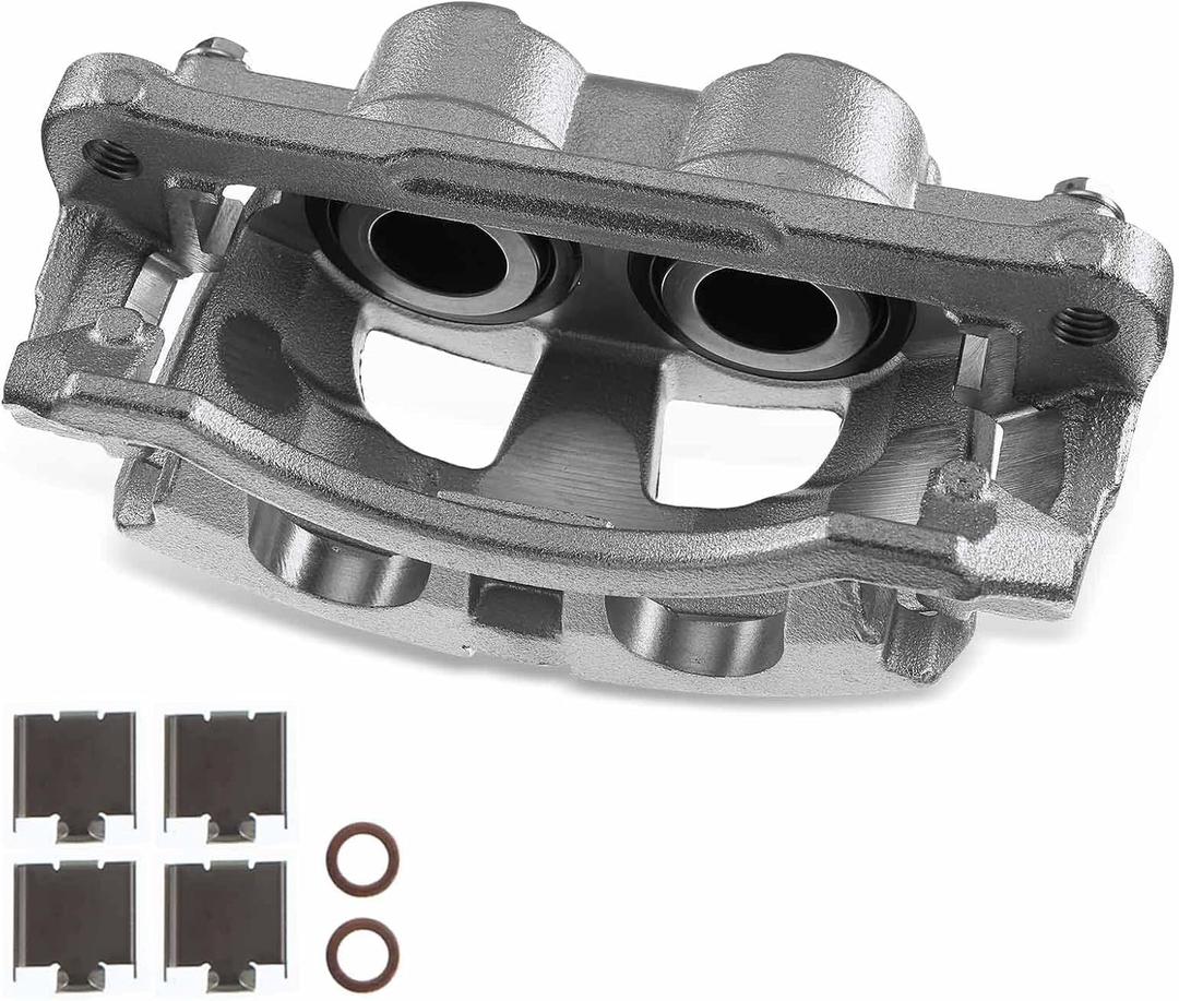 A-Premium Disc Brake Caliper Assembly with Bracket Compatible with Select Dodge and Ram Models - Ram 2500/Ram 3500 2009-2010, 2500/3500 2011-2018 - Front Right Passenger Side