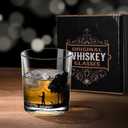 Old Fashioned Whiskey Glasses, Stemless Wine Glasses with Gift Box, 10Oz Rocks Glass for Scotch Cocktail Bourbon Vodka Liquor, Unique, Husband, Father's Day, Anniversary