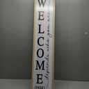 Welcome-ish Sign for Front porch Standing 45"X9" Large Outdoor Welcome Tall Vertical Funny Signs for Home Outside Door Wall Decor (Wood)