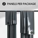 Rutterllow 100% Blackout Curtains 2 Panels, Full Shade 90 Inches Long Complete Drapes for Living Room, Thermal Insulated Bedroom Window Treatment Drapes (Dark Grey, 52Wx90L)