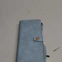 TwoHead Designed for iPhone 13 Wallet Case with Card Holder, Detachable Magnetic Phone Case with Wallet PU Leather Wallet Phone Case for iPhone 13 Case Wallet for Women/Men with Wrist Strap(Blue)