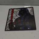 Disney Star Wars Darth Vader and Lightsaber Hanging Glass Wall Decor - Beautiful Darth Vader Wall Art for Home (Black)