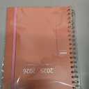 Frandwon Monthly Planner 2025-2026 (7.4'' x 9.6''), Jul 2025-Dec 2026, 18 Months Calendar Planner, 2025 Academic Yearly Agenda Planner with Bookmark & Pocket, Perfect for School, 120GSM Paper, Pink