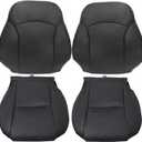 GXARTS Black Front Driver and Passenger Side Bottom & Top Lean Back Replacement Perforated Leather Seat Cover Compatible with Lexus IS250 IS350 2006 2007 2008 2009 2010 2011 2012 2013