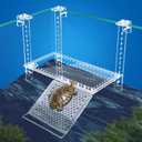 Turtle Docks Large Adjustable Turtle Basking Platform for Aquatic Turtles, Design for Tanks 0.3"-2" Thick, Stable Construction,Slip-Resistant Ramp,Adjustable Ramp Direction (13'' x 6.9'')