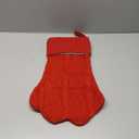 Malier Christmas Stocking for Dogs Cats, Knit White Dog Christmas Stocking, Paw Shape Pet Christmas Stocking Large Cat Stockings Hanging Stocking for Dogs Cats Pets (Red)