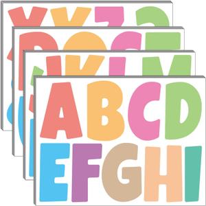 Bemeol 234 Pieces 4 Inch Bulletin Board Letters Alphabet Cutout Letter for Bulletin Board Display Home Classroom School Decor(Colorful)