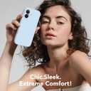 Magnetic for iPhone 16 Case, Compatible with MagSafe, [Screen Protector + Full Camera Protection], Silicone Shockproof Anti-Scratch Protective Phone Case for iPhone 16 6.1", Light Blue