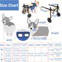 Adjustable Small Dog Wheelchair - Mobility Aid for Disabled Pets,Small Dog Wheelchair for Back Legs Leg Brace & Hip Support (Medium)